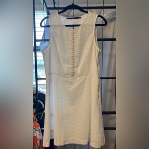 😍Kensie Ivory Eyelet Sleeveless Dress size large